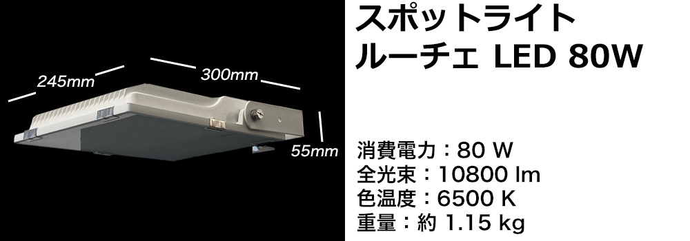 スポットライトルーチェ80W